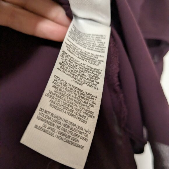 Primark Sheer Button Down Shirt with Pockets Burgundy Size 0 - Picture 5 of 6